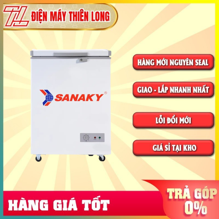 Tủ đông sanaky 100 lít vh-150hy2 - trả góp 0% - giao toàn quốc - ngoài hcm tính phí
