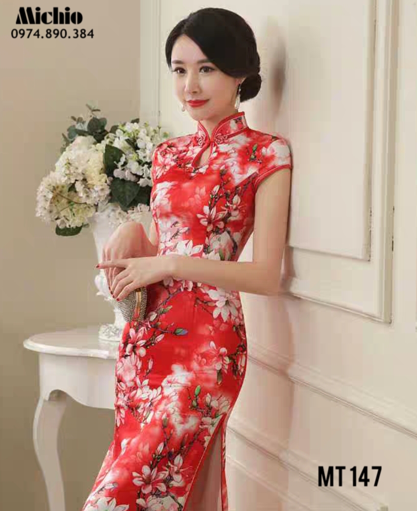 Sườn Xám Trẻ Trung Thanh Lịch Phong Cách Trung Quốc - Đầm Váy Nữ Cao Cấp