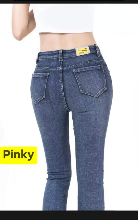 Quần jean nữ ống loe bass chất bò co dãn mạnh lưng cao che khuyết điểm, form dài thời trang mới PINKY79SHOP D759