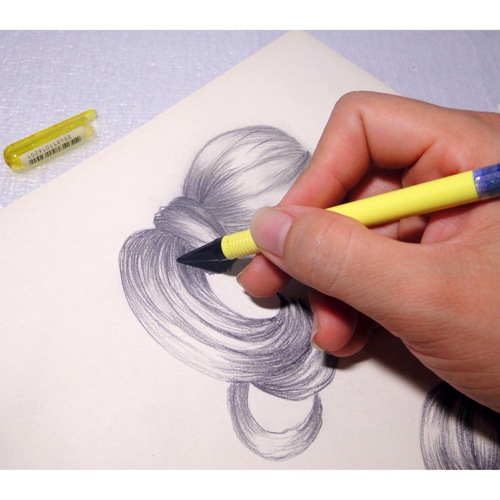 Bút Chì Kim Bấm Nắp Đậy Nhật Bản Pentel Caplet 2  Thân Nhựa Đục Ngòi 0.5mm – A105C Màu Neon Siêu Xinh – Nhập Khẩu Chính Hãng Từ Nhật Bản