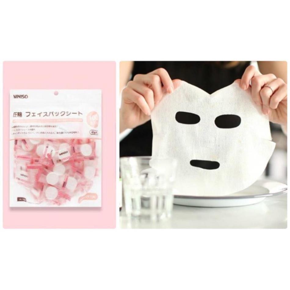 [HCM]Mặt Nạ Giấy Nén Miniso Nhật Bản cấp ẩm thải độc