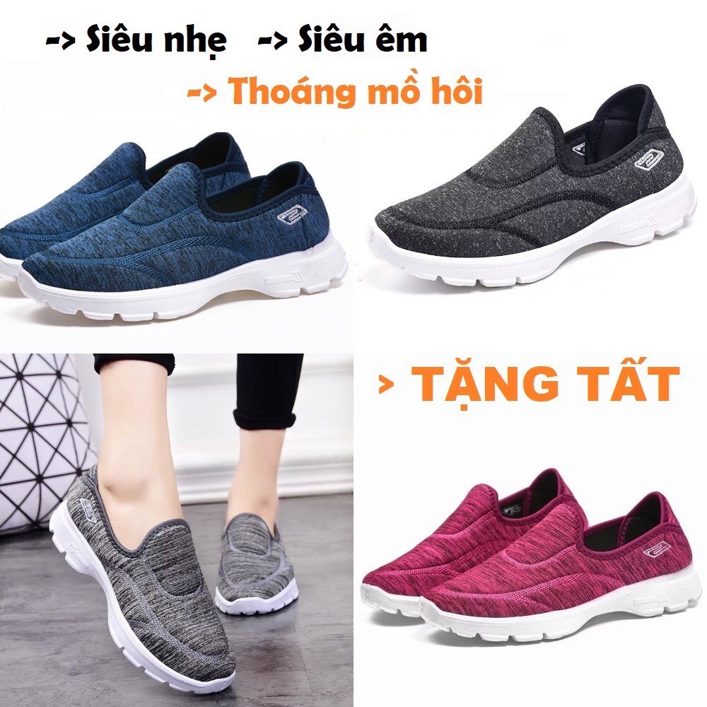 Giày bata, giày lười đi bộ nữ siêu êm, nhẹ