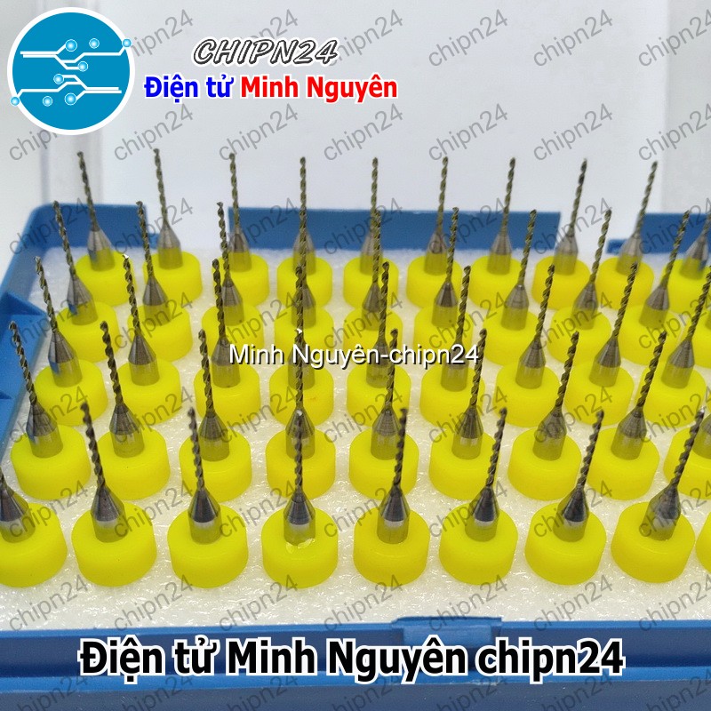 [2 cây] Mũi khoan mạch in CNC 0.8mm (Mạch điện tử, PCB)