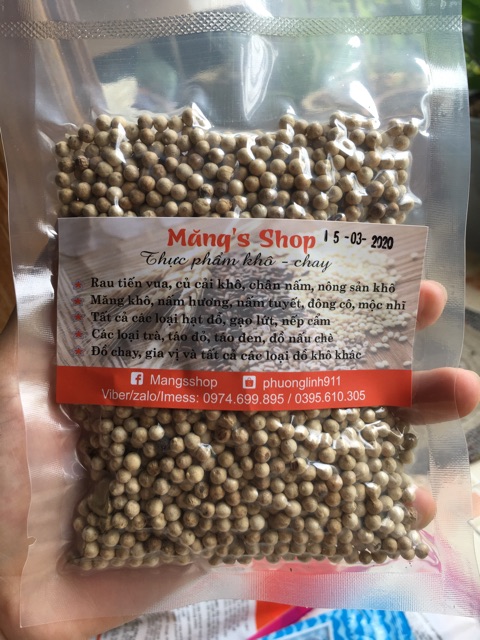 Hạt Tiêu Sọ Loại 1 (Gói 100g Hút chân không)