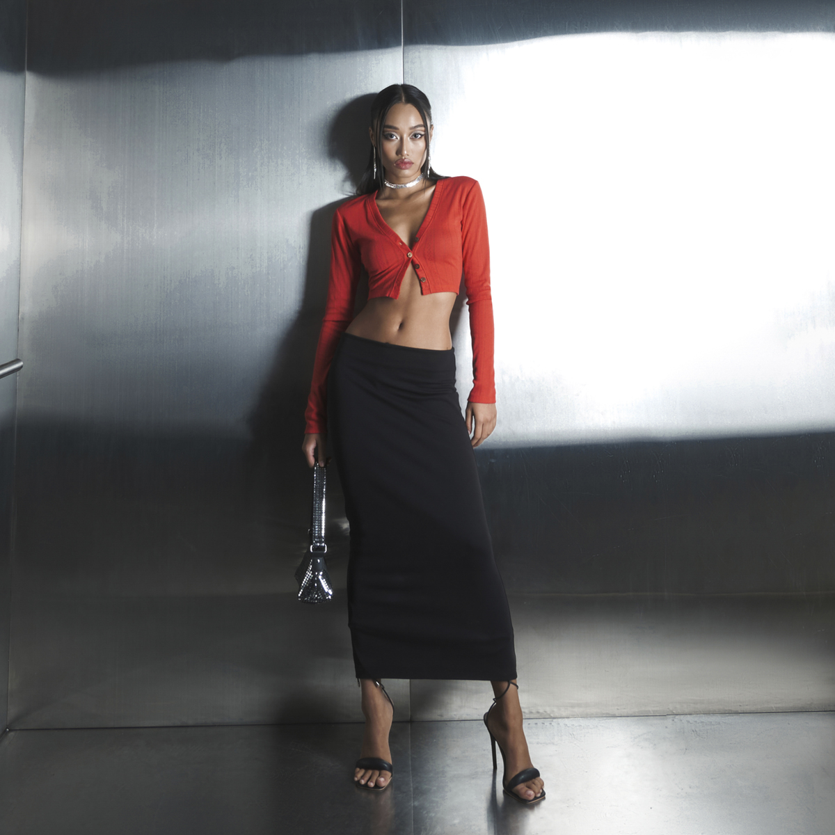 TATICHU - Basic Cropped Cardigan -  Áo croptop cardigan form ôm