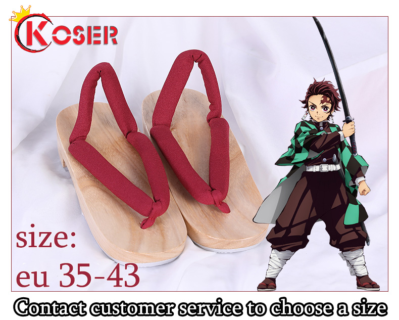 COSER KING Anime Demon Slayer: Kimetsu no Yaiba Cosplay Kamado Tanjiro Zenitsu Giyuu Costume Men Kimono Wig Shoe