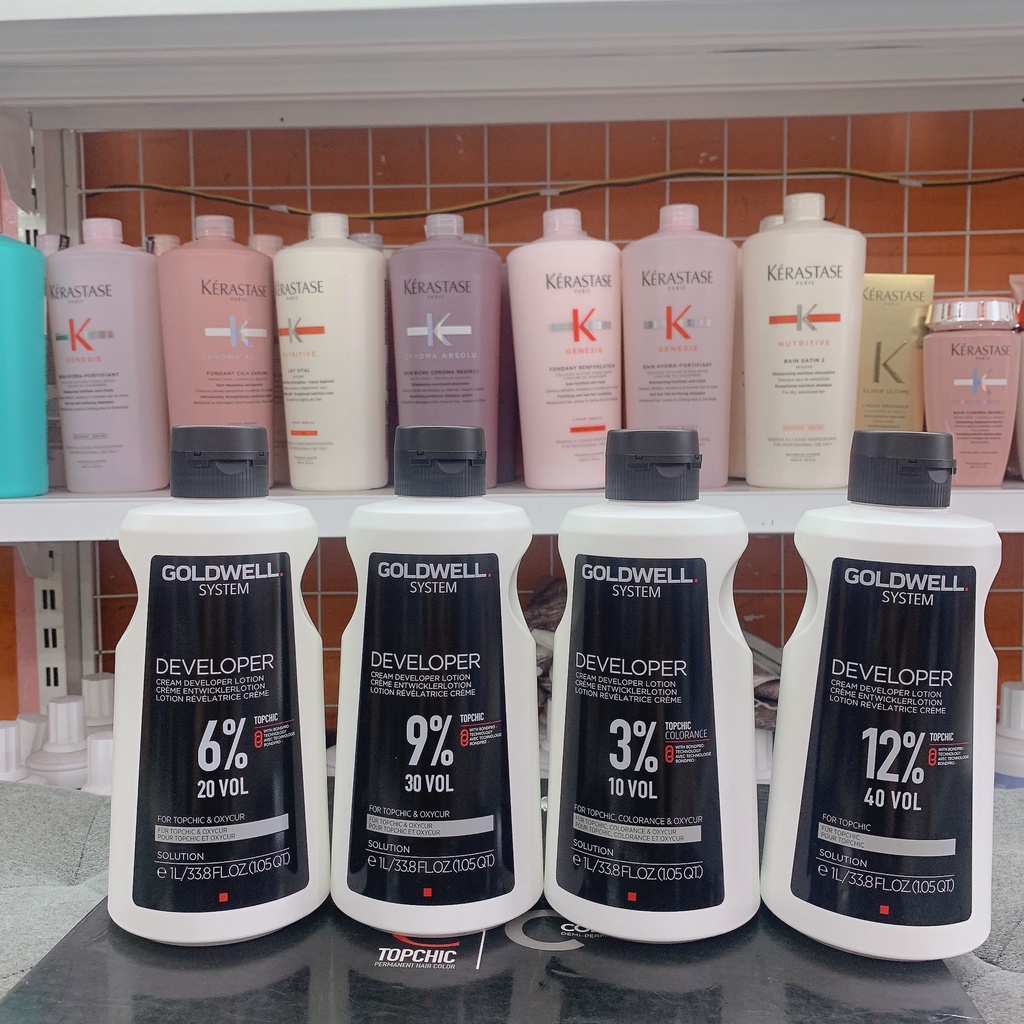 [HCM]Dung Môi Pha Màu Nhuộm Topchic Oxy Goldwell 1000Ml