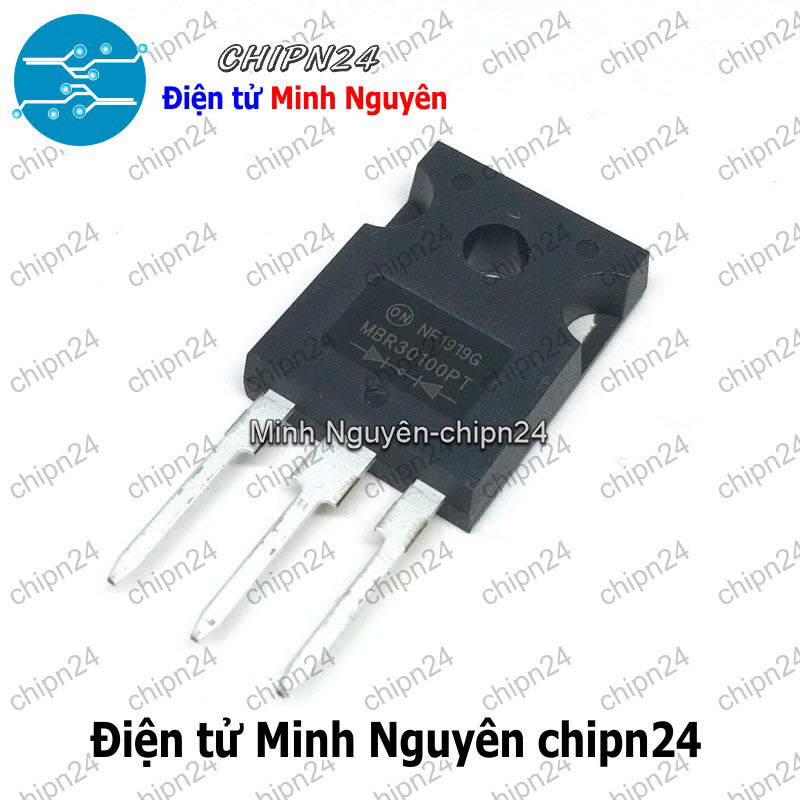 [1 con] (DIP) Diode MBR30100PT TO-247 30A 100V (MBR30100 30100) [Diode Schottky] - HH005191