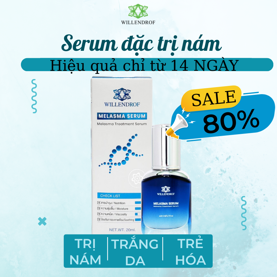 Serum trắng da, mờ thâm - nám - tàn nhang - Willendrof Melasma Serum 20ml