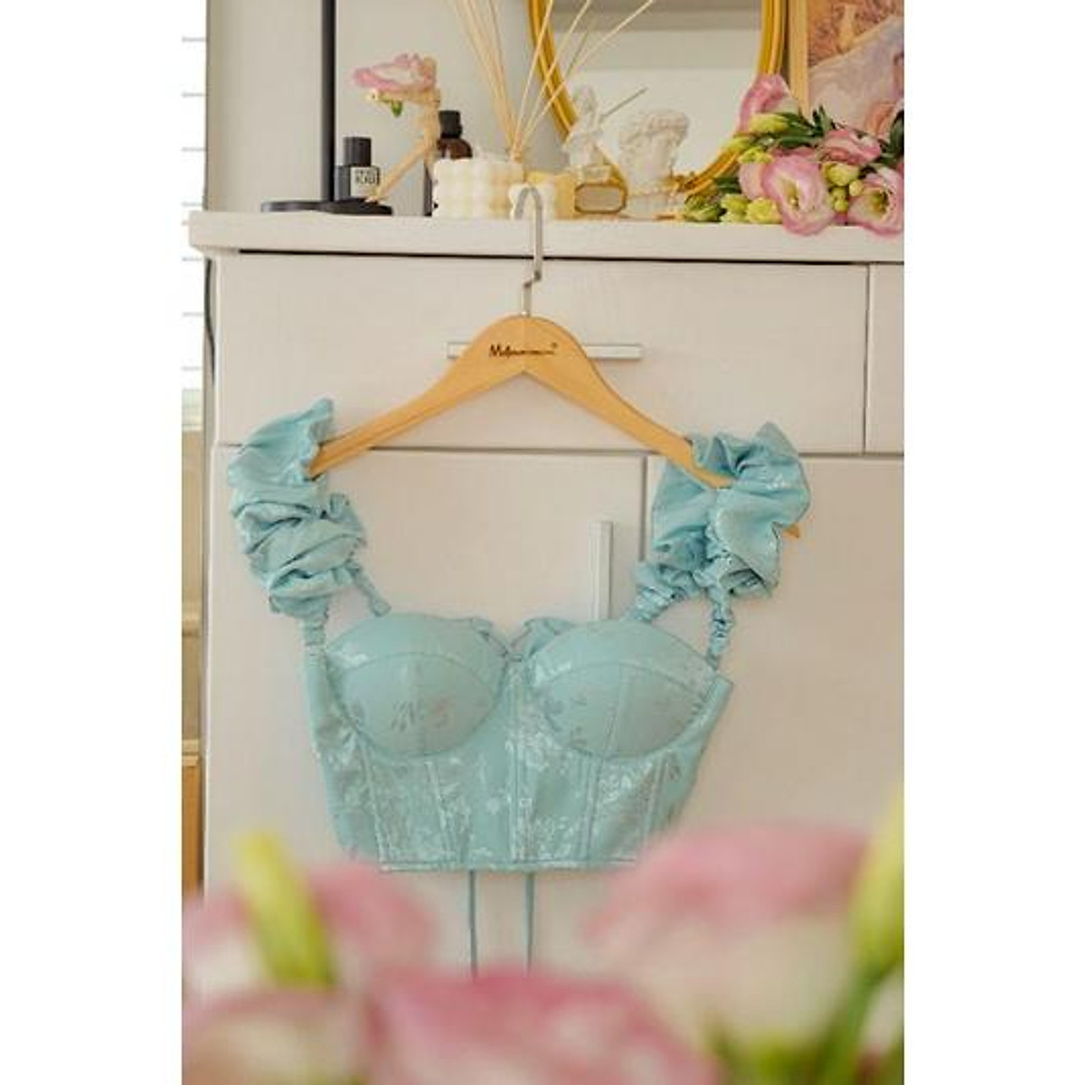 Áo Kiểu Chunky Band Áo Cup Ngực Mới