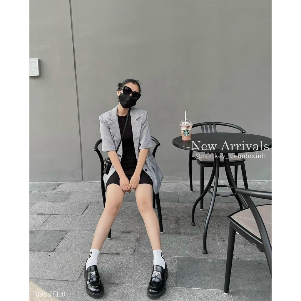 Set blazer ziczac + váy thun body
