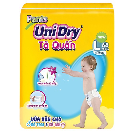 Tã quần Unidry size L68 (9-13kg)