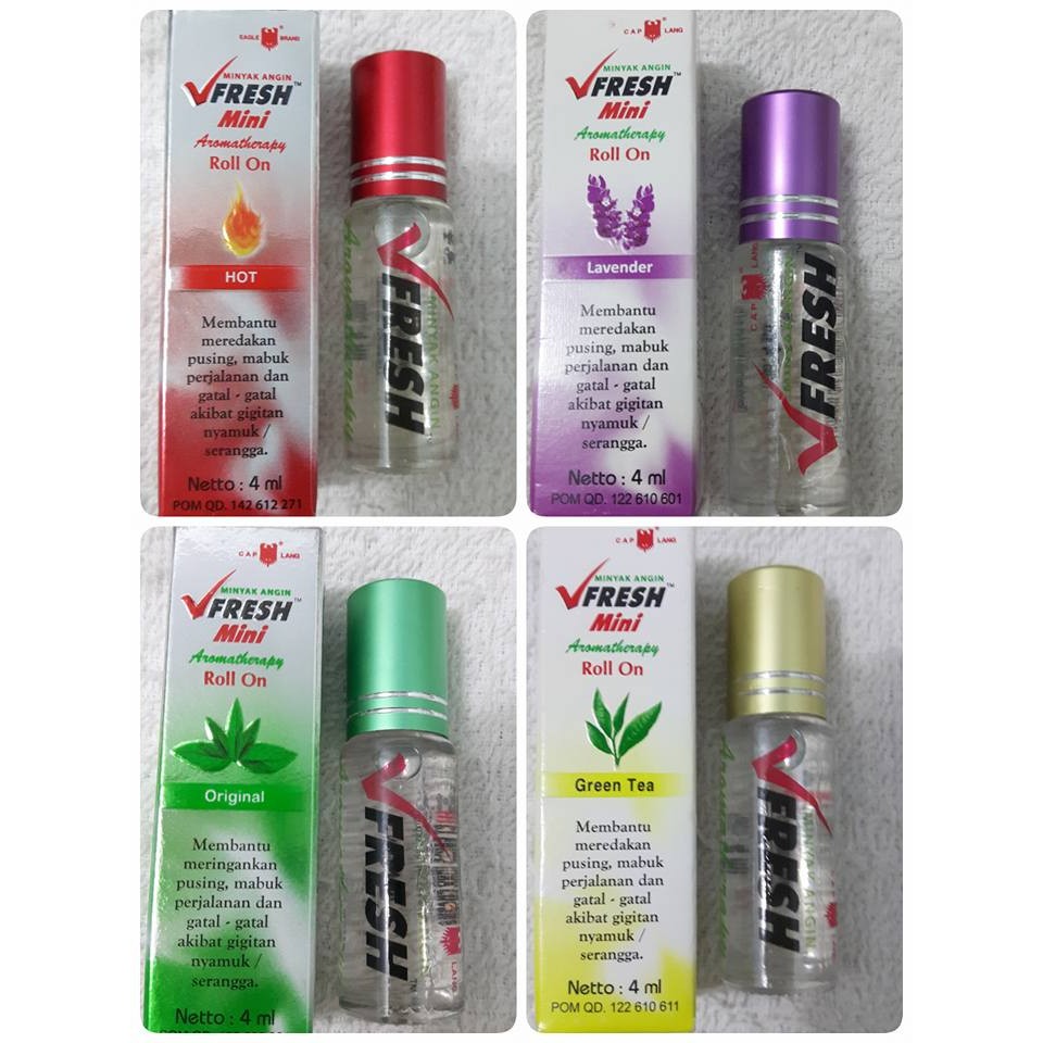 Dầu lăn tinh dầu thảo dược Lavender VFRESH 4cc (Oải Hương)