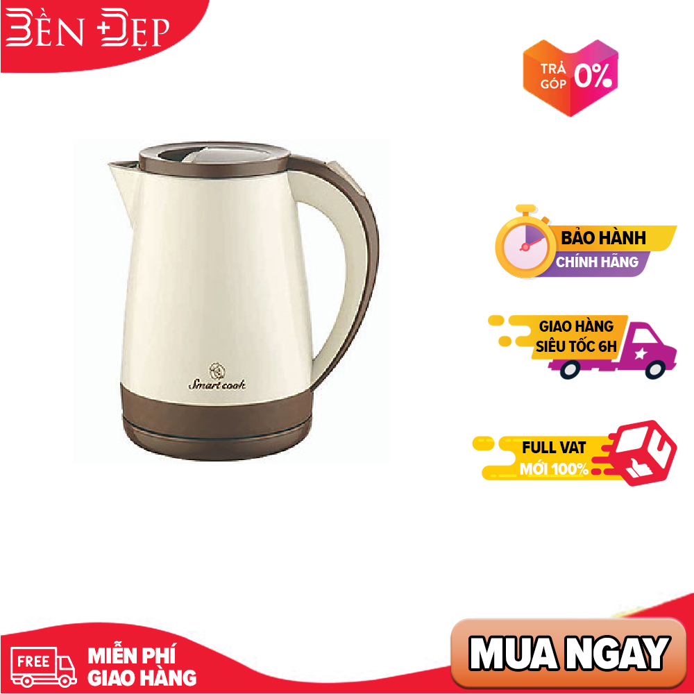 Ấm đun nước siêu tốc Smartcook 1.2L KES-3863 (Giá áp dụng giao tại HN, HCM& các tỉnh liên hệ shop)