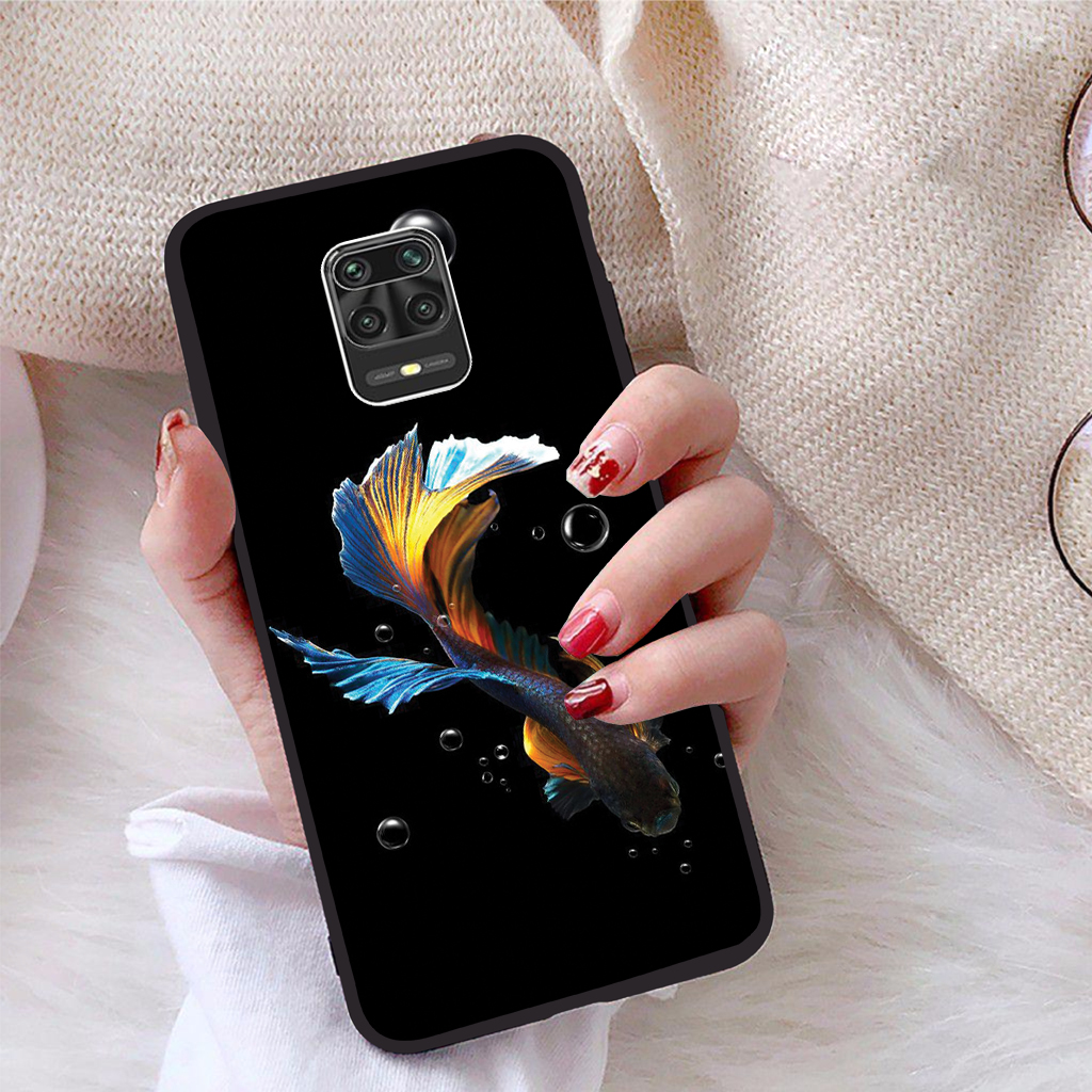 Ốp lưng iCase dành cho Xiaomi Redmi Note 9S viền dẻo TPU BST Fish Art