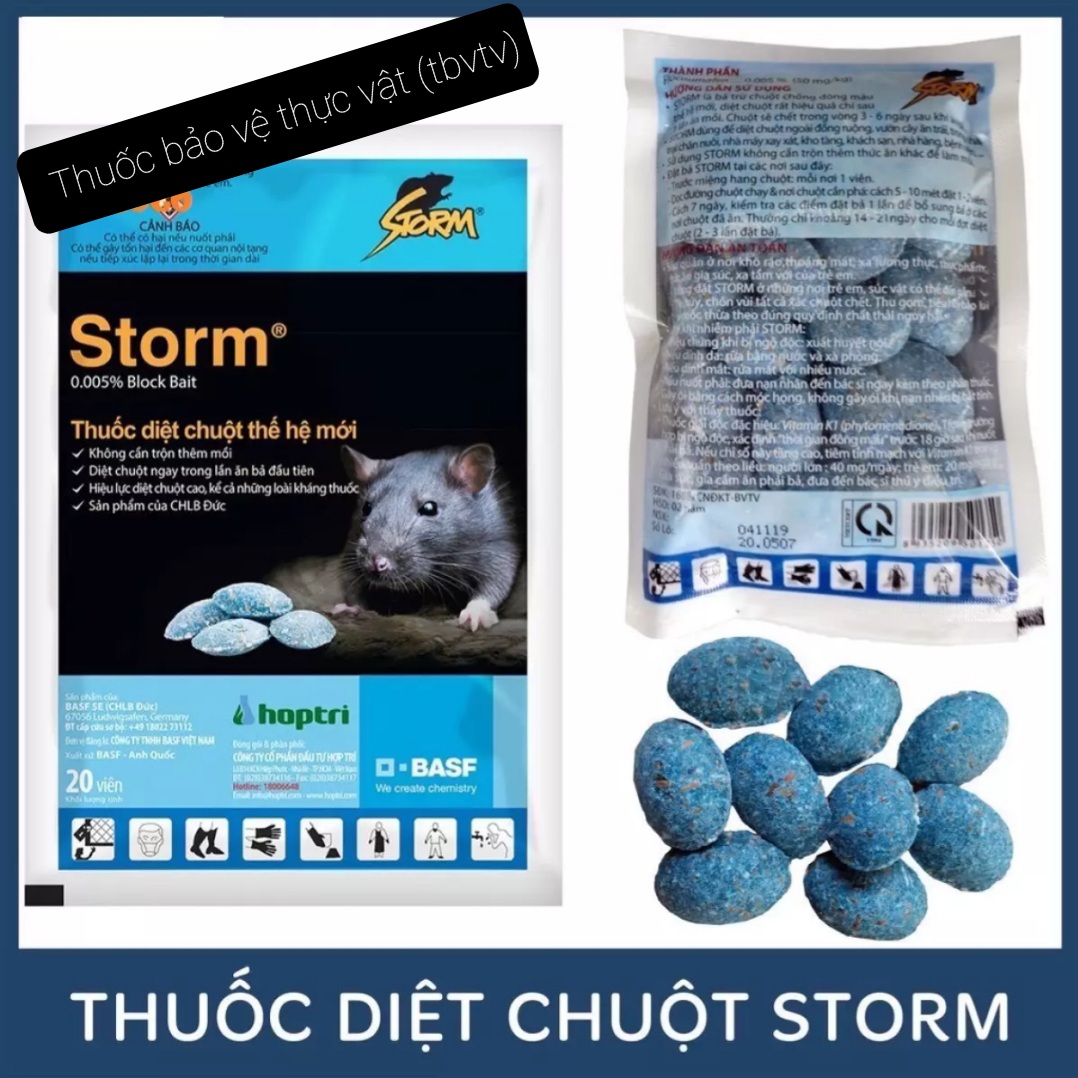 (Combo 5 gói)💎 Thuốc diệt chuột Storm (gói lớn 20 viên)💖 Diệt chuột cực mạnh thế hệ mới.
