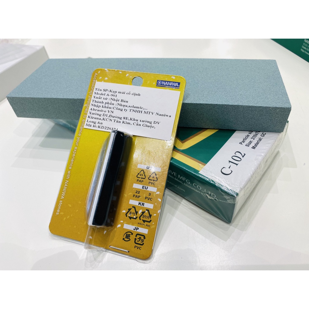 Đá mài phá naniwa nhật bản delux gc c-102 - mặt thô #220 grit | kích thước 210x70x20mm | độ sắc bén cao