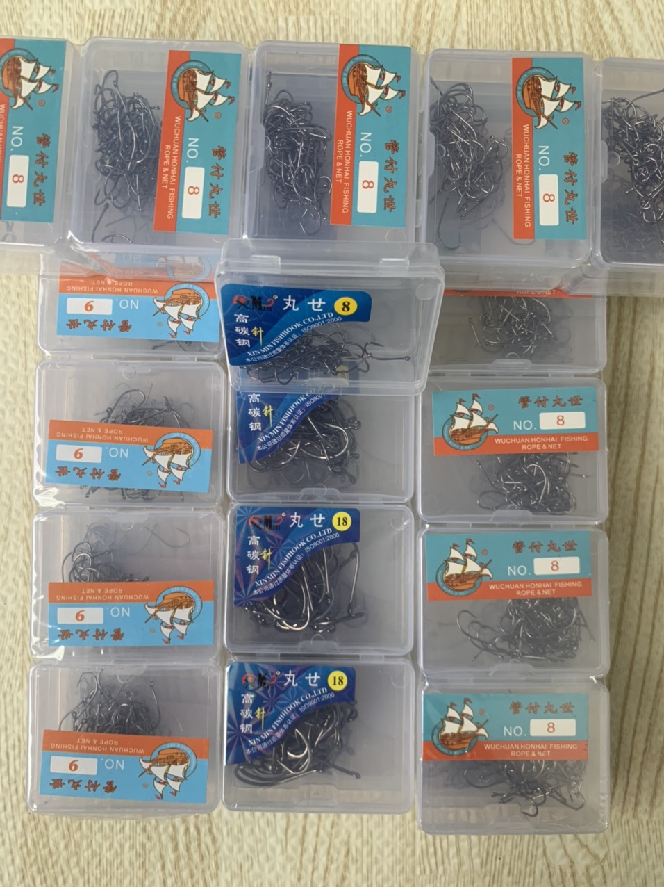 ( 2 Hộp )Lưỡi câu đơn XinMin siêu rẻ ,hộp từ 10 lưỡi đến 100 lưỡi