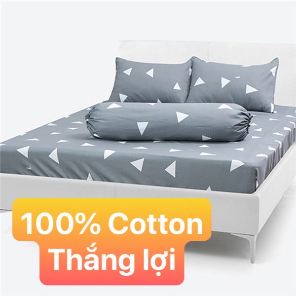 [HCM]Bộ Drap Cotton Thắng Lợi {4 MÓN} đủ size { chuẩn logo]