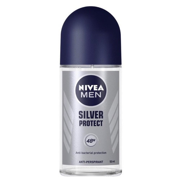 Lăn Ngăn Mùi NIVEA MEN Silver Protect Phân Tử Bạc Giảm 99.9% Vi Khuẩn Gây Mùi (50ml) nhập khẩu