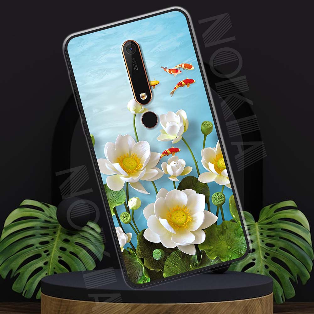 Ốp lưng Nokia 6.1, Nokia 6 (2018) mẫu BST Hoa lá cành TPU