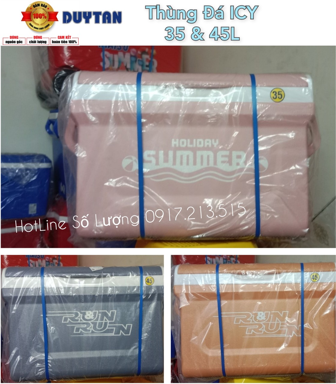 Thùng Đá Giữ Nhiệt ICY Duy Tân - 35 Lít và 45 Lít
