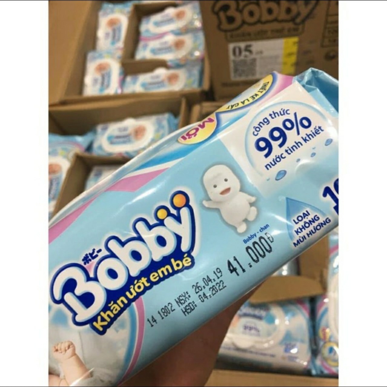 [HCM]Khăn ướt trẻ em Bobby 100 miếng