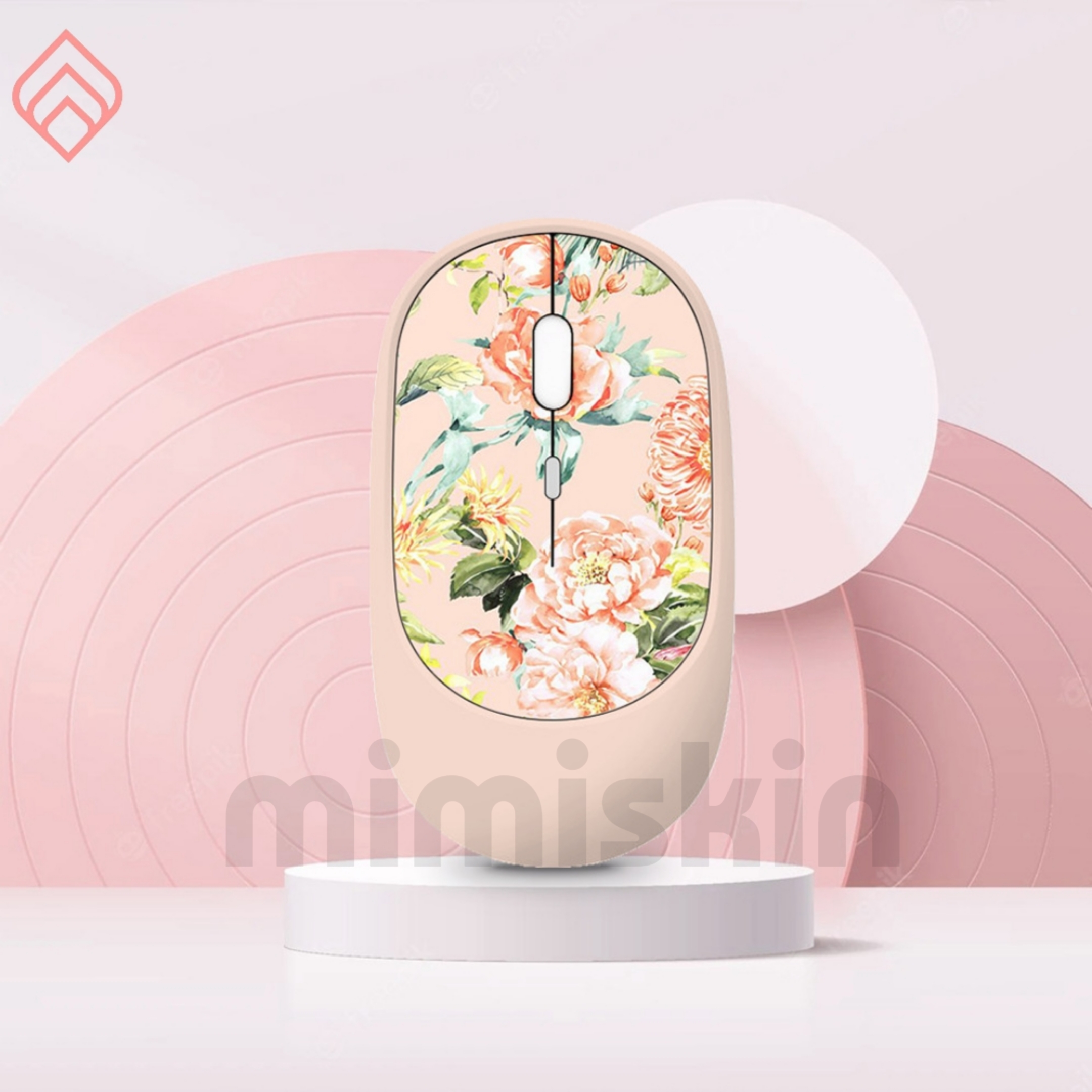 Chuột không dây Marble TZM03 kết nối wireless 2.4G, chuột sạc, thiết kế công thái học, phủ nhám bền đẹp mimiskin