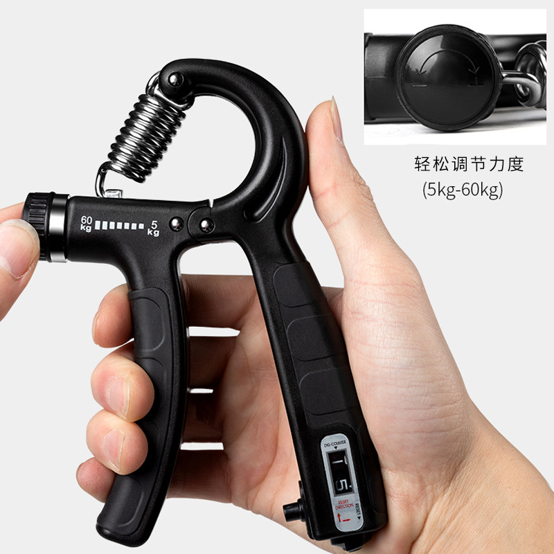 Kìm Bóp Tay Có  Đếm Số Chuyên Nghiệp Chỉnh Lực 5-60kg, Kìm Tập Cơ Tay R-Mode, Dụng Cụ Tập Cổ Tay Tập Gym