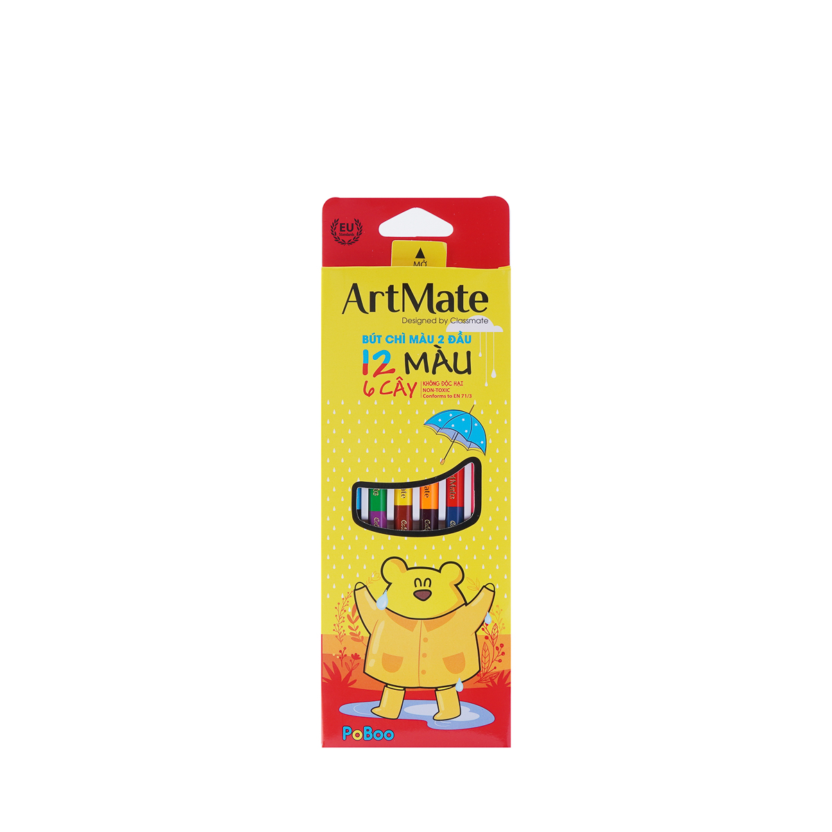 Bút Chì Màu 2 Đầu Artmate Chất Liệu Cao Cấp An Toàn Trẻ Và Thân Thiện Với Môi Trường Cho Bé Tập Tô 12/18/24 Chiếc AM-CL301/CL302/CL303