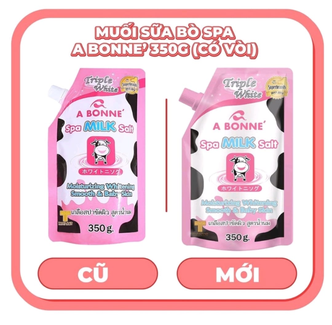 01 Muối Tắm Sữa Bò Abonne Thái Lan 350gram