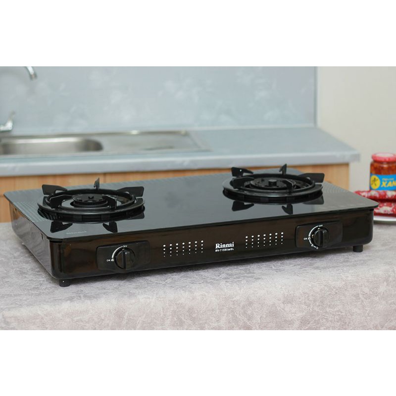 [HCM]Bếp gas đôi-bếp Rinnai-RV-715Slim(GL-D)
