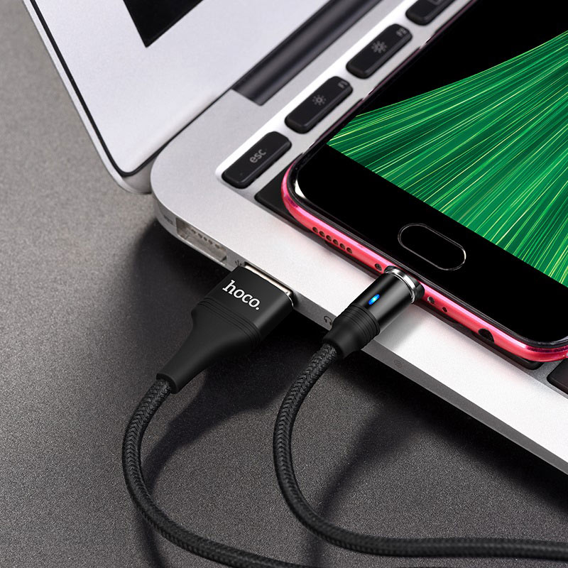Cáp sạc nhanh tự ngắt từ tính Hoco U76 Micro USB/ Lightning/ Type C