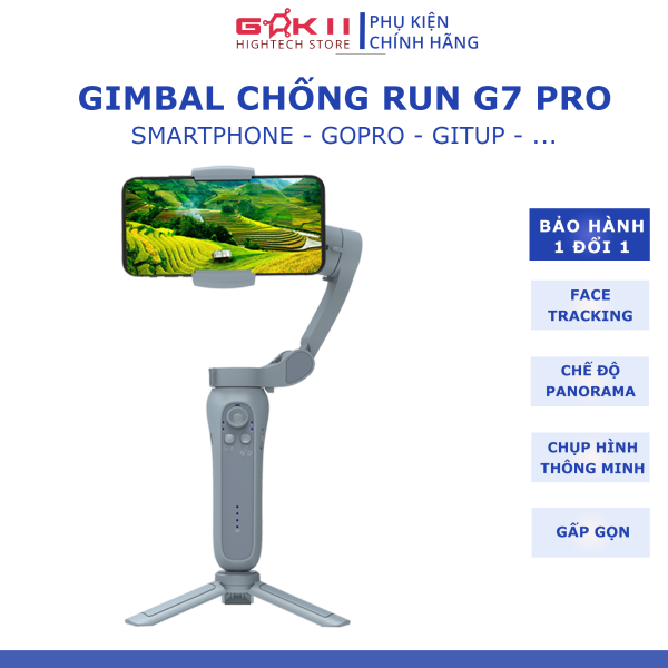 [HCM]Gimbal chống rung HUKEY G7 Pro cho Smartphone Gopro Gitup Sjcam Eken - Đối thủ đáng gờm Zhiyun Smooth 4