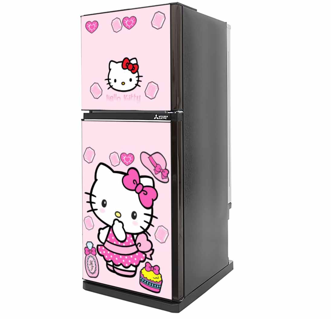 [HCM]Decal dán tủ lạnh Hello Kitty (60-70cm x 1m8)