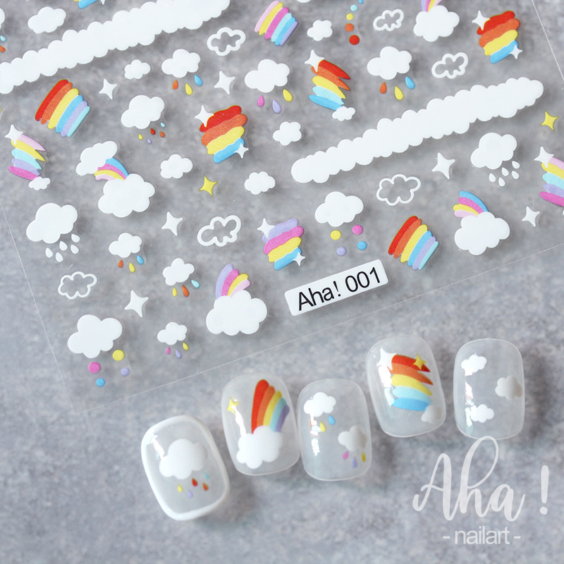 Sticker 3D Hàn Quốc Đáng Yêu - Hình Dán Móng Tay  Aha!