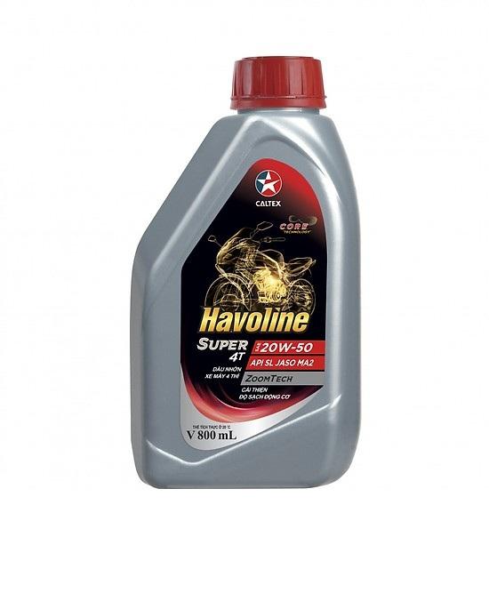 [HCM][HOT SỐC] CALTEX HAVOLINE SUPER 4T 20W50 08L Nhớt xe máy số