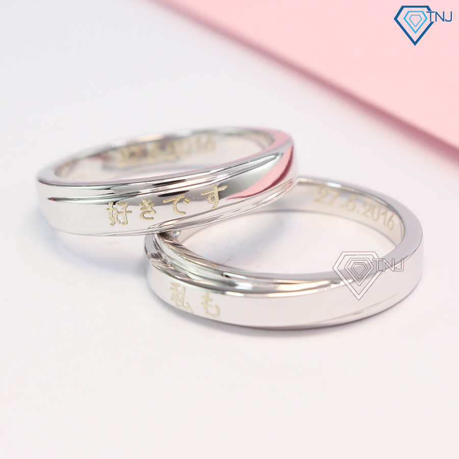 Nhẫn cặp tình nhân khắc tên theo yêu cầu ND0341 - Trang Sức TNJ