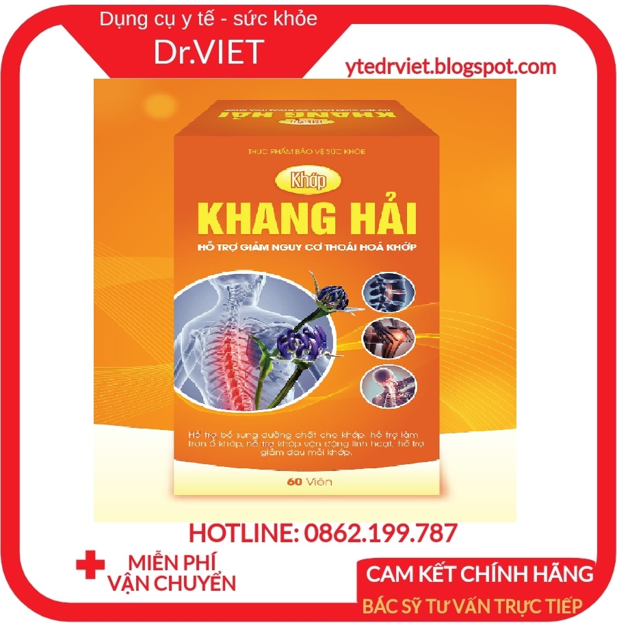 [HCM]Khớp Khang Hải - Hỗ trợ đau xương khớp làm trơn ổ khớp khớp vận động linh hoạt giảm đau mỏi khớp giảm nguy cơ thoái hóa khớp thoát vị đĩa đệm thoái hoá cột sống cổ vai lưng người bị khô đau khớp
