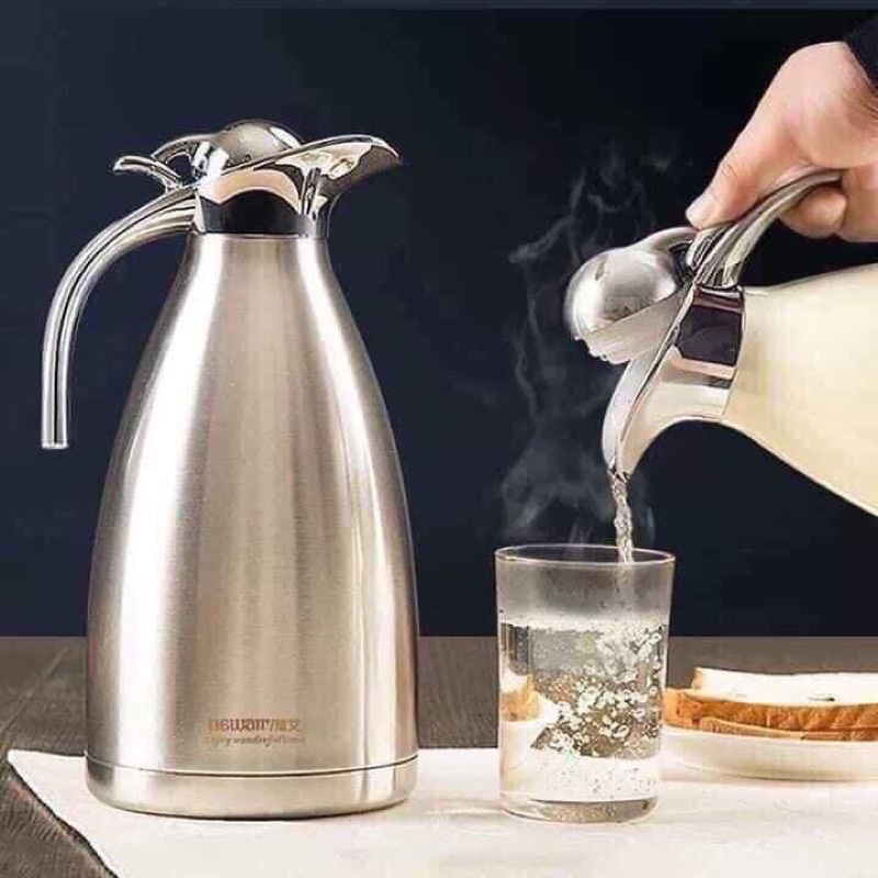 Bình nước giữ nhiệt - phích nước giữ nhiệt nóng lạnh mỏ vịt 2 lít, bình thuỷ - phích đựng nước, bình đựng nước giữ nhiệt 2 lít inox 304, phích giữ nhiệt 2l-pl happy home