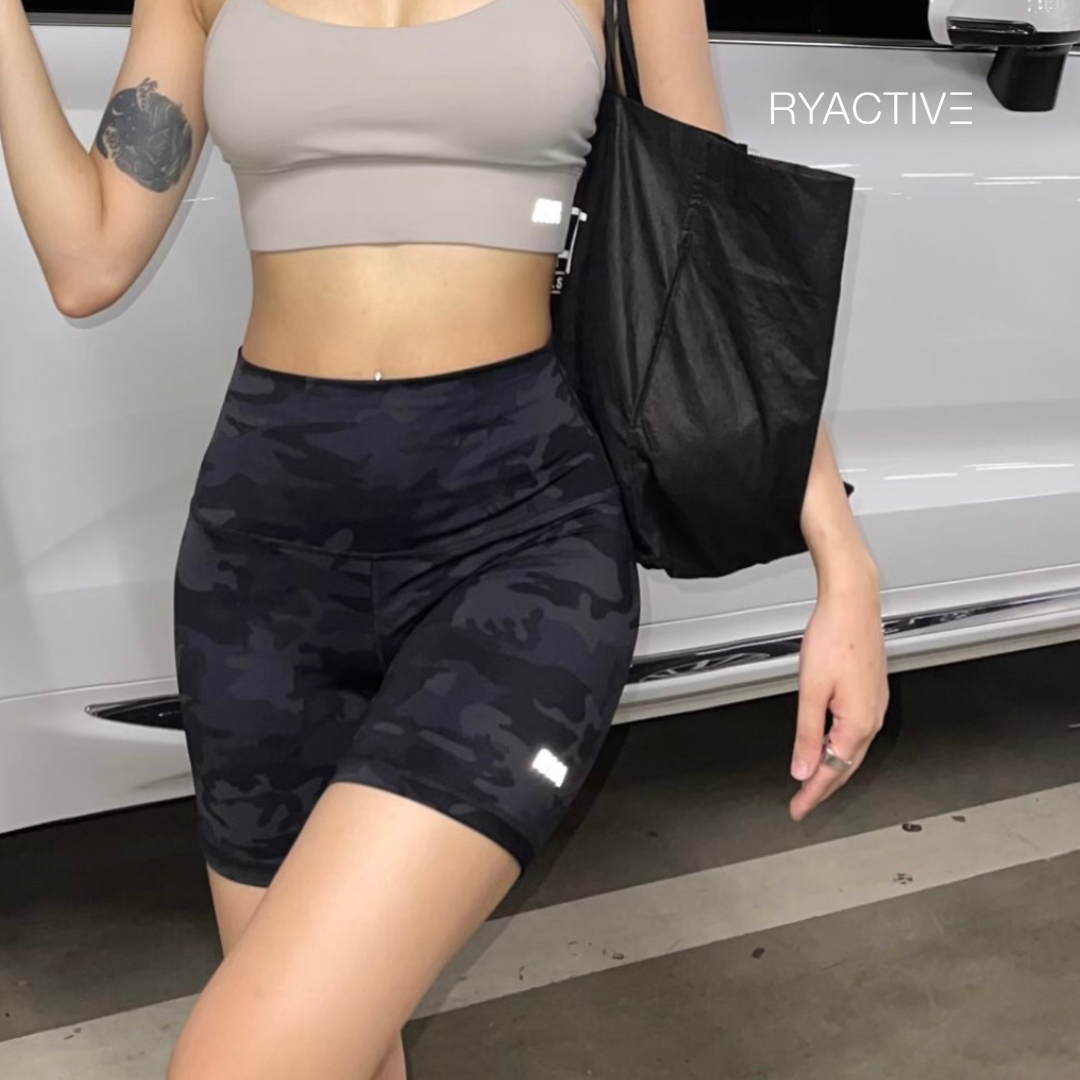 Quần biker ngắn thể thao RYACTIVE - MEDIUM BIKER Camo