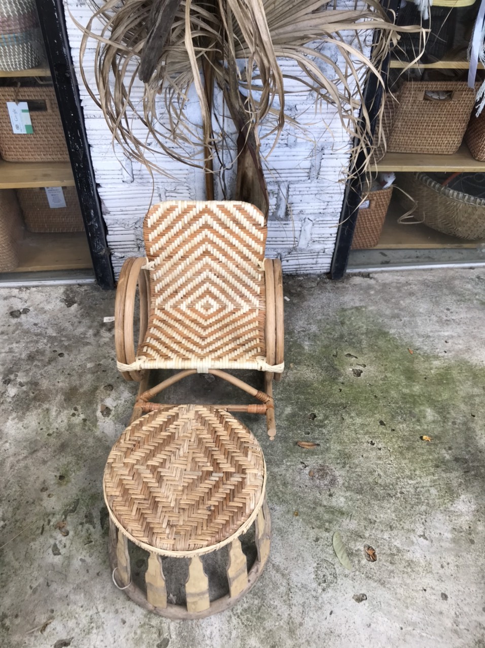 Ghế mây bập bênh trẻ em trọng tải 40 kg dành cho bé từ 2 đến 6 tuổi, quà sinh nhật cho bé, trang trí studio siêu xinh xắn phong cách vintage boho Loại Đan Hình Ô Cờ Siêu Xinh Xắn