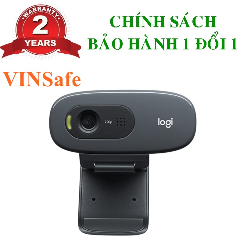 Webcam Logitech C270 720p HD - micro giảm ồn - Tem DIGIWORLD / VĨNH XUÂN Phân Phối