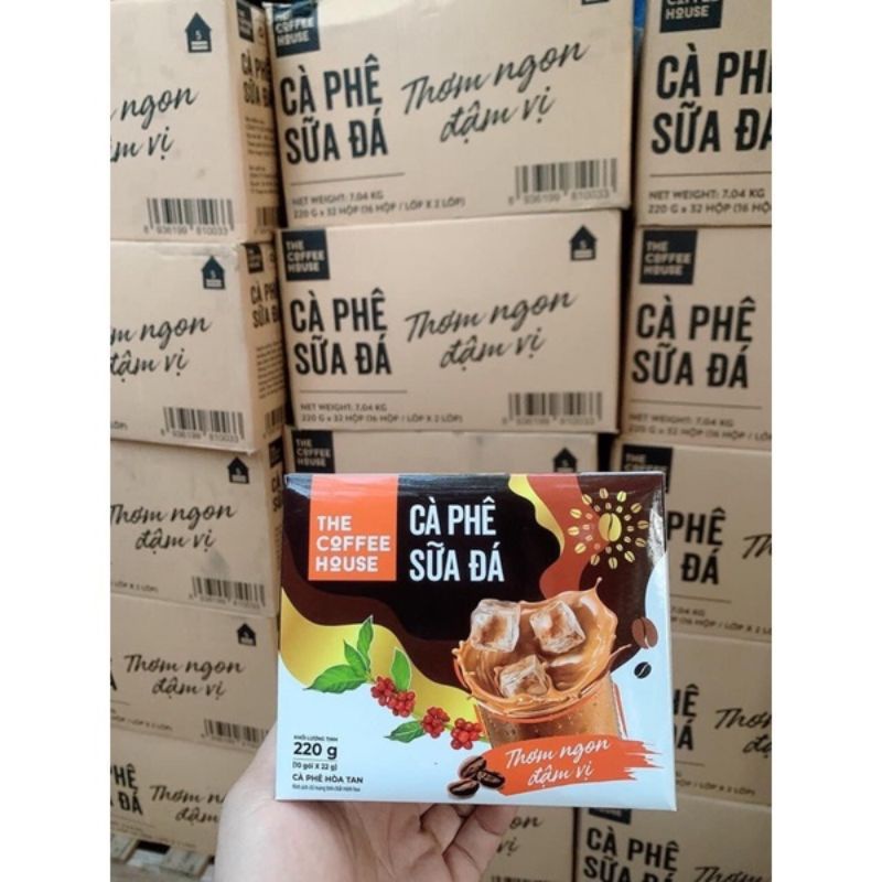 [10 gói/22g] Cà phê sữa đá Hoà tan 3in1 The Coffee House 220g