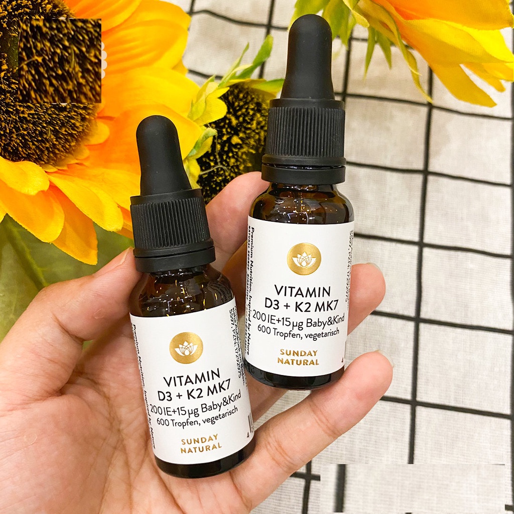 Vitamin D3 K2 Mk7 Sunday Natural 20ml Đức