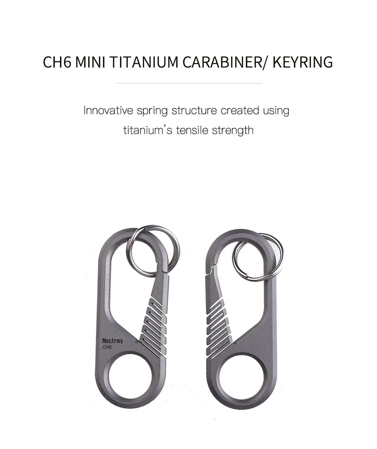 Móc khoá Titanium MecArmy CH6