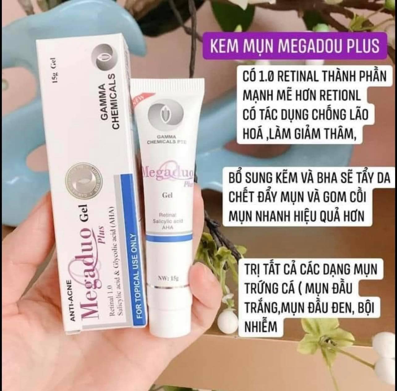 Gel ngừa mụn, mờ thâm Megaduo tuýp 15g