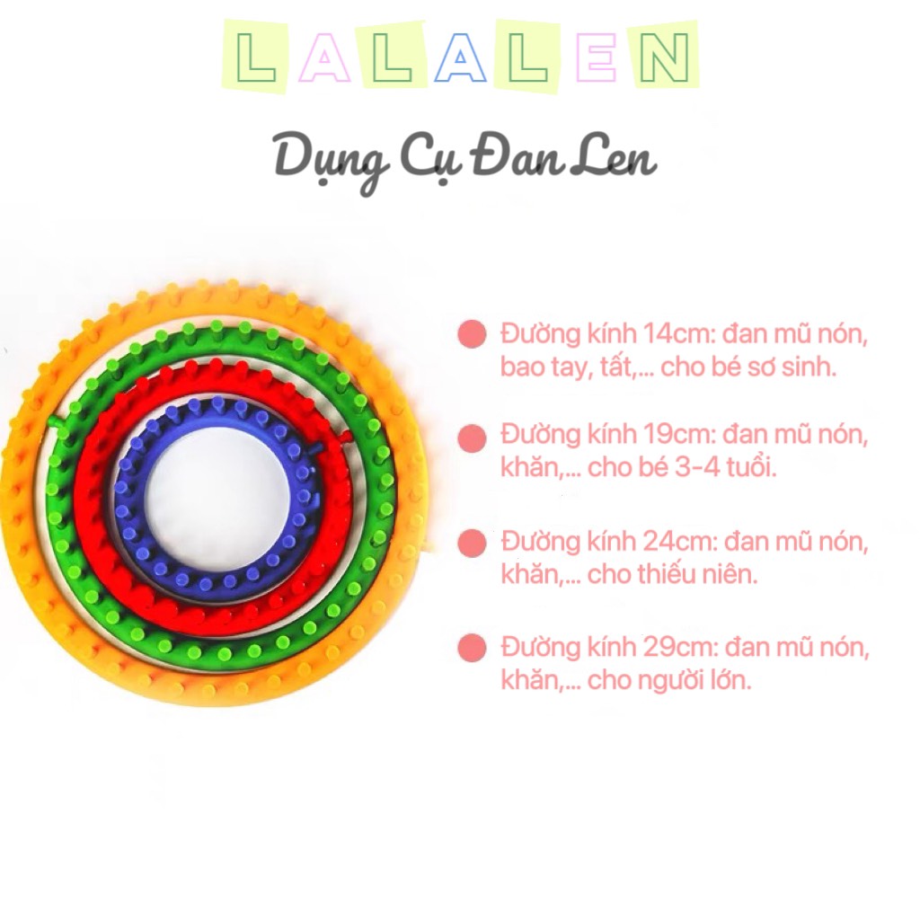 Khung Loom Hỗ Trợ Đan Len (Có Nhiều Size)
