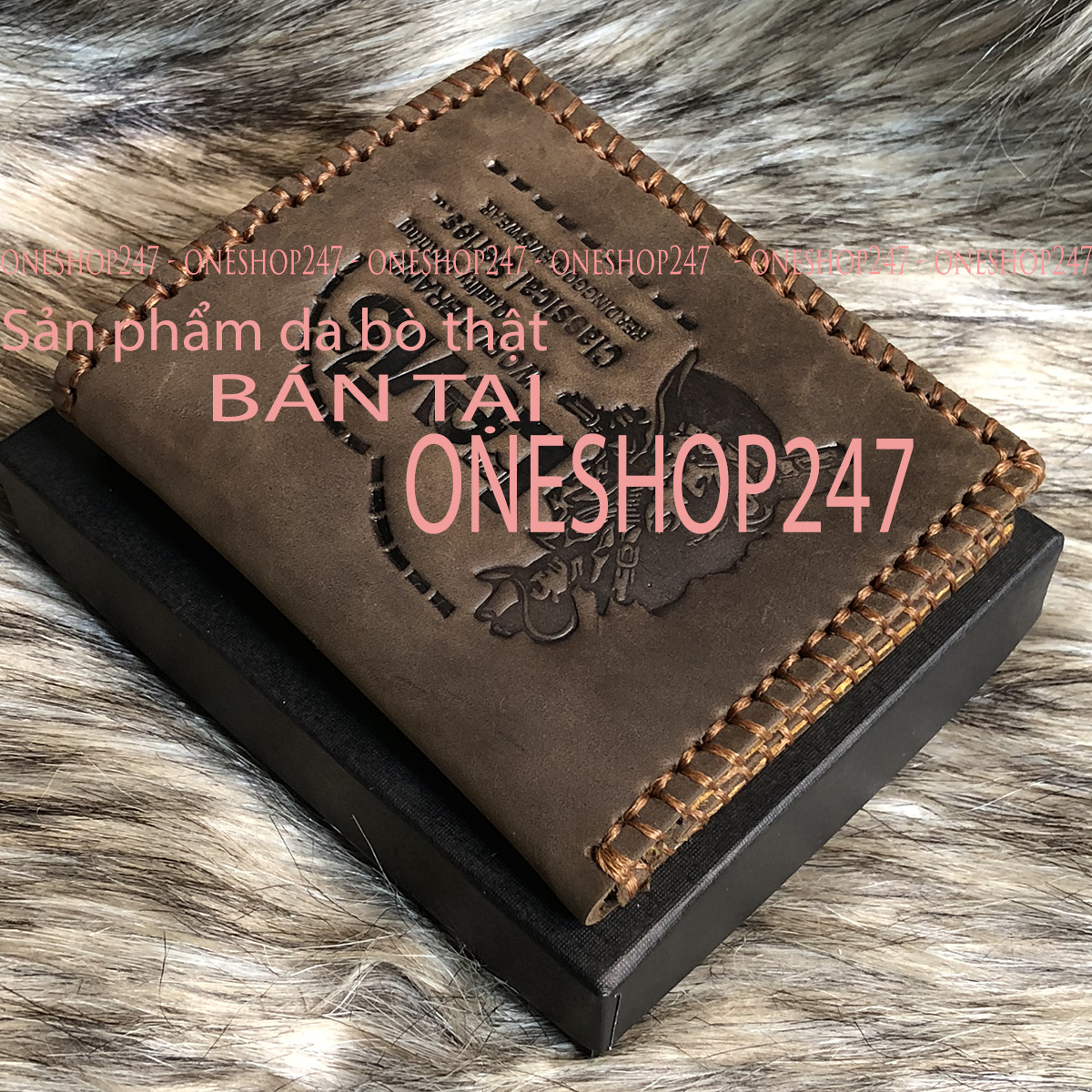 Bóp nam ví nam đứng da bò thật 100%. nguyên miếng để vừa giấy tờ có khóa kéo. oneshop247