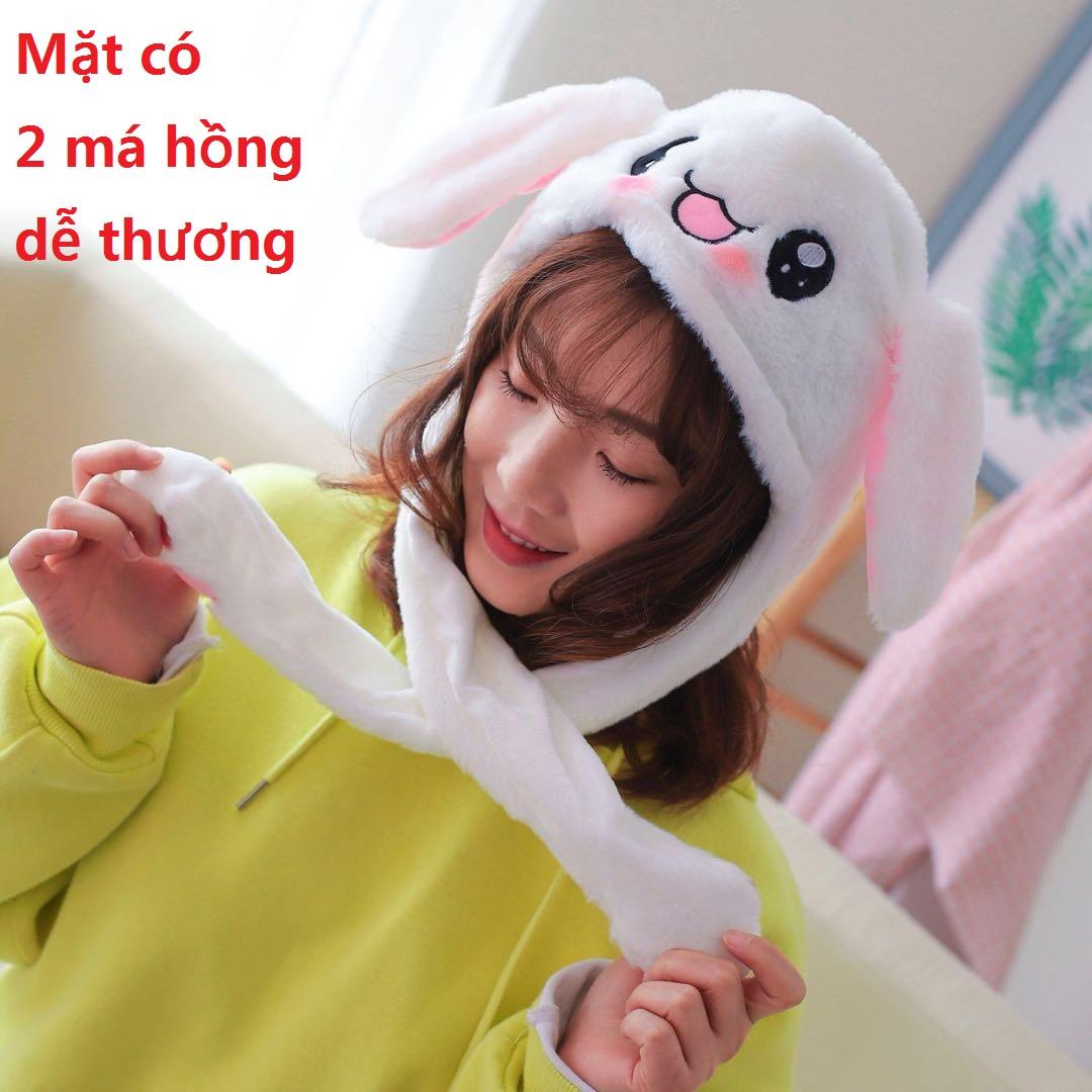 Nón tai thỏ giật cử động 2 tai Pikachu